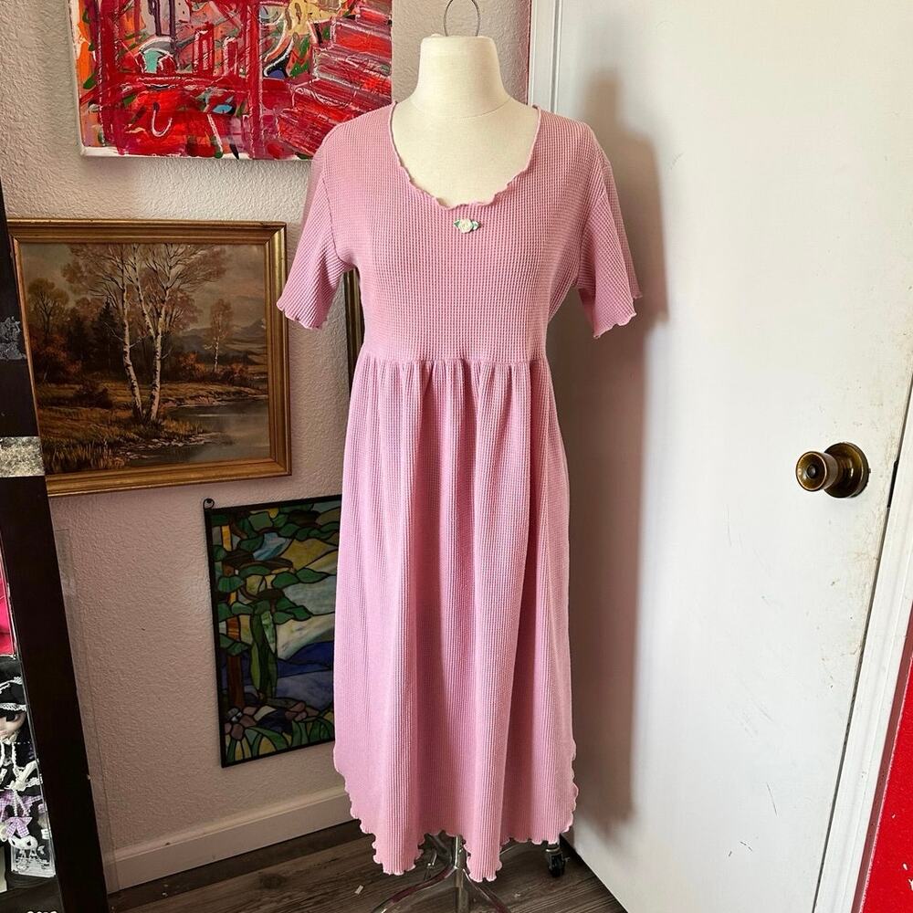 sophia morgan pink knit maxi dress